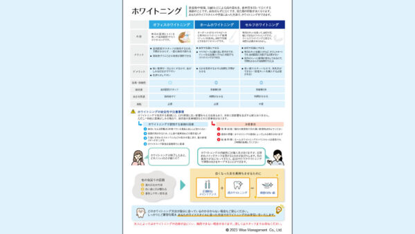 0050_ホワイトニングの説明書【オフィス・ホーム・セルフの比較】